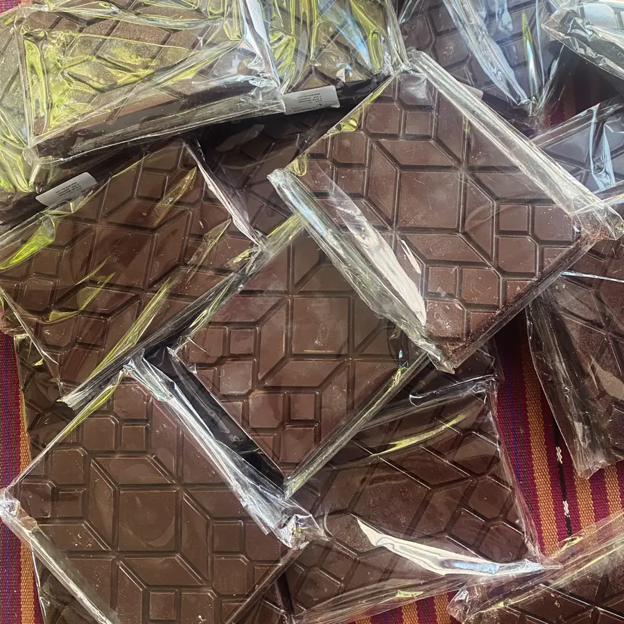 Hand-moulded ceremonial cacao tablets